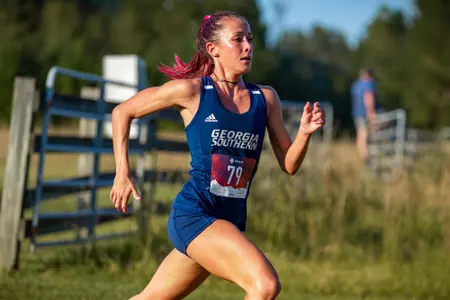STATESBORO, GEORGIA - OCTOBER 15: Georgia Southern Cross Country hosts the 2021 GATA XC Classic at the Statesboro Disc Golf Course on October 15, 2021 in Statesboro, Georgia