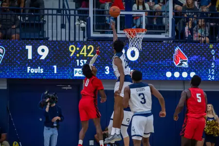 STATESBORO, GEORGIA - NOVEMBER 9: Georgia Southern Men’s Basketball faces the Ball State Cardinals at Hanner Fieldhouse on November 9, 2021 in Statesboro, Georgia