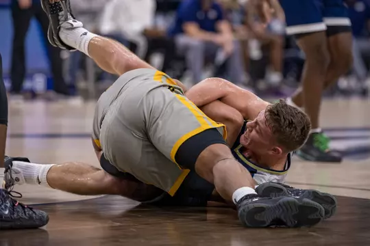 STATESBORO, GEORGIA - FEBRUARY 27: Georgia Southern Eagles Men’s Basketball faces Appalachian State Mountaineers at Hanner Fieldhouse on February 27, 2021 in Statesboro, Georgia.