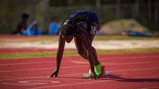 STATESBORO, GEORGIA - MARCH 12: Georgia Southern Eagles Track & Field hosts the 2021 GATA Classic at Eagle Field on March 12, 2021 in Statesboro, Georgia.