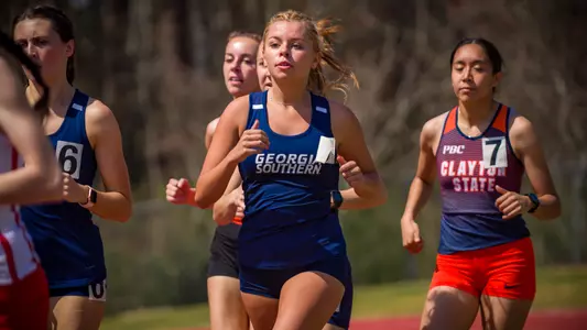 STATESBORO, GEORGIA - MARCH 12: Georgia Southern Eagles Track & Field hosts the 2021 GATA Classic at Eagle Field on March 12, 2021 in Statesboro, Georgia.
