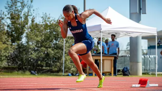 STATESBORO, GEORGIA - MARCH 12: Georgia Southern Eagles Track & Field hosts the 2021 GATA Classic at Eagle Field on March 12, 2021 in Statesboro, Georgia.