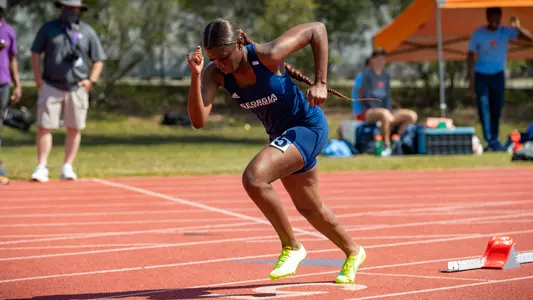 STATESBORO, GEORGIA - MARCH 12: Georgia Southern Eagles Track & Field hosts the 2021 GATA Classic at Eagle Field on March 12, 2021 in Statesboro, Georgia.
