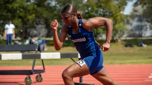 STATESBORO, GEORGIA - MARCH 12: Georgia Southern Eagles Track & Field hosts the 2021 GATA Classic at Eagle Field on March 12, 2021 in Statesboro, Georgia.