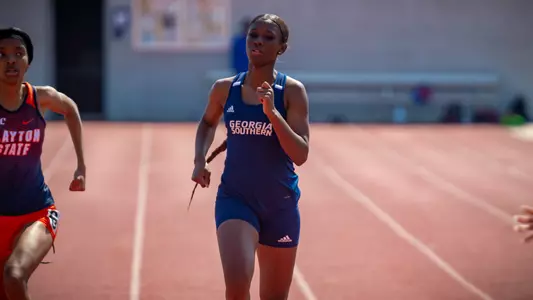 STATESBORO, GEORGIA - MARCH 12: Georgia Southern Eagles Track & Field hosts the 2021 GATA Classic at Eagle Field on March 12, 2021 in Statesboro, Georgia.