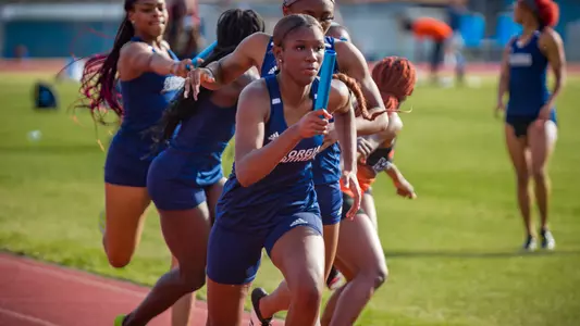 STATESBORO, GEORGIA - MARCH 12: Georgia Southern Eagles Track & Field hosts the 2021 GATA Classic at Eagle Field on March 12, 2021 in Statesboro, Georgia.