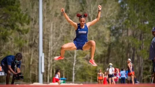 STATESBORO, GEORGIA - MARCH 12: Georgia Southern Eagles Track & Field hosts the 2021 GATA Classic at Eagle Field on March 12, 2021 in Statesboro, Georgia.