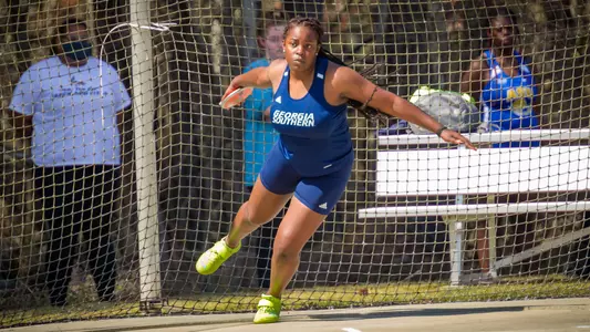 STATESBORO, GEORGIA - MARCH 12: Georgia Southern Eagles Track & Field hosts the 2021 GATA Classic at Eagle Field on March 12, 2021 in Statesboro, Georgia.