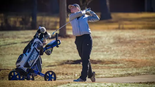 STATESBORO, GEORGIA - FEBRUARY 21: Georgia Southern Eagles Women’s Golf plays in the 2021 Strutter Gus Invitational at the Georgia Southern Golf Course on February 21, 2021 in Statesboro, Georgia.
