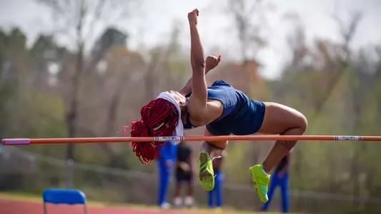 STATESBORO, GEORGIA - MARCH 12: Georgia Southern Eagles Track & Field hosts the 2021 GATA Classic at Eagle Field on March 12, 2021 in Statesboro, Georgia.