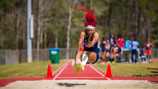 STATESBORO, GEORGIA - MARCH 12: Georgia Southern Eagles Track & Field hosts the 2021 GATA Classic at Eagle Field on March 12, 2021 in Statesboro, Georgia.