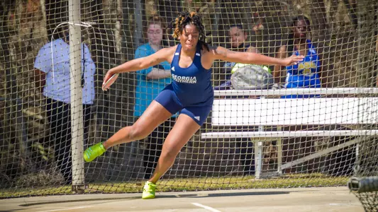 STATESBORO, GEORGIA - MARCH 12: Georgia Southern Eagles Track & Field hosts the 2021 GATA Classic at Eagle Field on March 12, 2021 in Statesboro, Georgia.