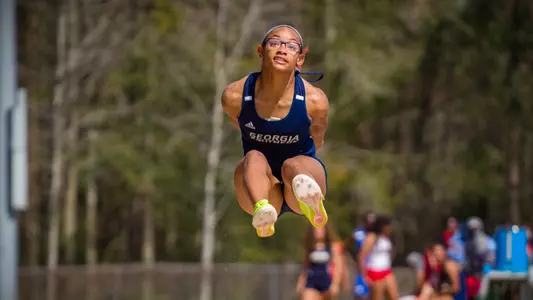 STATESBORO, GEORGIA - MARCH 12: Georgia Southern Eagles Track & Field hosts the 2021 GATA Classic at Eagle Field on March 12, 2021 in Statesboro, Georgia.