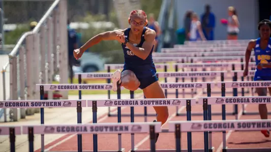 STATESBORO, GEORGIA - MARCH 12: Georgia Southern Eagles Track & Field hosts the 2021 GATA Classic at Eagle Field on March 12, 2021 in Statesboro, Georgia.