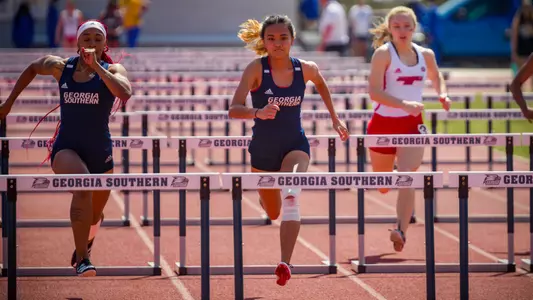 STATESBORO, GEORGIA - MARCH 12: Georgia Southern Eagles Track & Field hosts the 2021 GATA Classic at Eagle Field on March 12, 2021 in Statesboro, Georgia.