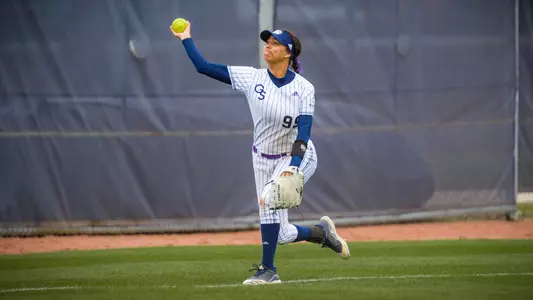 STATESBORO, GEORGIA - MARCH 6: Georgia Southern Eagles Softball faces the Winthrop Eagles at the Eagle Softball Field on March 6, 2021 in Statesboro, Georgia.
