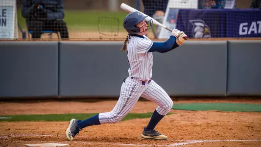 STATESBORO, GEORGIA - MARCH 6: Georgia Southern Eagles Softball faces the Winthrop Eagles at the Eagle Softball Field on March 6, 2021 in Statesboro, Georgia.