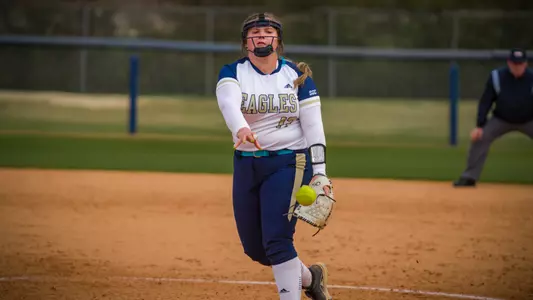 STATESBORO, GEORGIA - MARCH 20: Georgia Southern Eagles Softball faces the ULM Warhawks at the Eagle Softball Field on March 20, 2021 in Statesboro, Georgia.