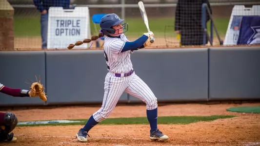 STATESBORO, GEORGIA - MARCH 6: Georgia Southern Eagles Softball faces the Winthrop Eagles at the Eagle Softball Field on March 6, 2021 in Statesboro, Georgia.