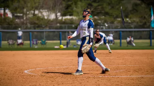 STATESBORO, GEORGIA - MARCH 20: Georgia Southern Eagles Softball faces the ULM Warhawks at the Eagle Softball Field on March 20, 2021 in Statesboro, Georgia.