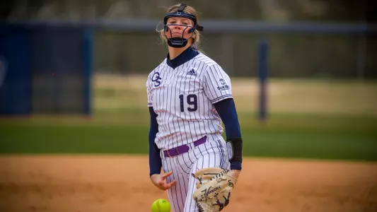 STATESBORO, GEORGIA - MARCH 6: Georgia Southern Eagles Softball faces the Winthrop Eagles at the Eagle Softball Field on March 6, 2021 in Statesboro, Georgia.