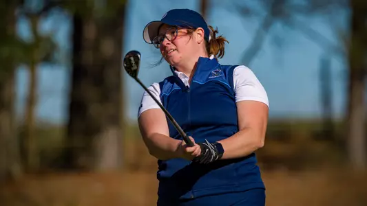 STATESBORO, GEORGIA - FEBRUARY 21: Georgia Southern Eagles Women’s Golf plays in the 2021 Strutter Gus Invitational at the Georgia Southern Golf Course on February 21, 2021 in Statesboro, Georgia.
