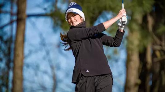 STATESBORO, GEORGIA - FEBRUARY 21: Georgia Southern Eagles Women’s Golf plays in the 2021 Strutter Gus Invitational at the Georgia Southern Golf Course on February 21, 2021 in Statesboro, Georgia.