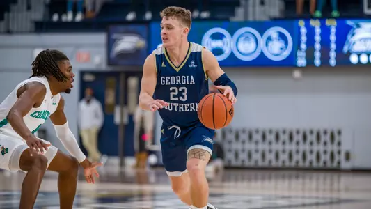 STATESBORO, GEORGIA - JANUARY 30: Georgia Southern Eagles Men’s Basketball faces Coastal Carolina Chanticleers at Hanner Fieldhouse on January 30, 2021 in Statesboro, Georgia.
