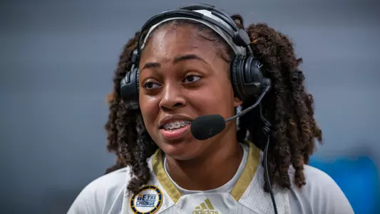 STATESBORO, GEORGIA - FEBRUARY 5: Georgia Southern Eagles Womenâ??s Basketball plays host to the Troy University Trojans at the Hanner Fieldhouse on February 5, 2021 in Statesboro, Georgia.