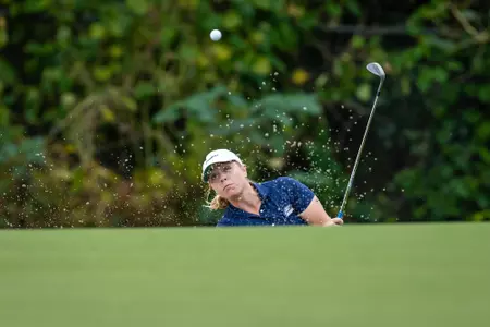 Georgia Southern redshirt-junior golfer Haley Yerxa during day one of The Southern collegiate golf tournament at Savannah Golf Club on October 17, 2022 in Savannah, Georgia. (Photograph by AJ Henderson / Georgia Southern Athletics)