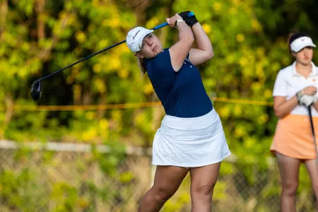 Georgia Southern redshirt-junior golfer Haley Yerxa during day one of The Southern collegiate golf tournament at Savannah Golf Club on October 17, 2022 in Savannah, Georgia. (Photograph by AJ Henderson / Georgia Southern Athletics)