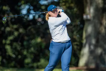 Georgia Southern redshirt-junior golfer Haley Yerxa during day three of The Southern collegiate golf tournament at Savannah Golf Club on October 19, 2022 in Savannah, Georgia. (Photograph by AJ Henderson / Georgia Southern Athletics)