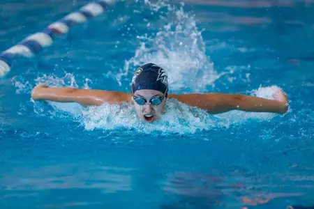 Georgia Southern swimmer Hannah Merrill during 2022 Georgia Southern Intrasquad Swimming & Diving meet at RAC Pool on September 24, 2022 in Statesboro, Georgia. (Photograph by AJ Henderson / Georgia Southern Athletics)