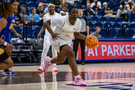 Georgia Southern senior forward Shy Booker (11) during the NCAA womenâ??s basketball game between Georgia Southern and Allen at Hanner Fieldhouse on November 7, 2022 in Statesboro, Georgia. (Photograph by AJ Henderson / Georgia Southern Athletics)