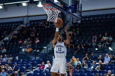 Georgia Southern redshirt senior guard Tai Strickland (13) during the NCAA men’s basketball game between Georgia Southern and Trinity Baptist at Hanner Fieldhouse on November 12, 2022 in Statesboro, Georgia. (Photograph by AJ Henderson / Georgia Southern Athletics)