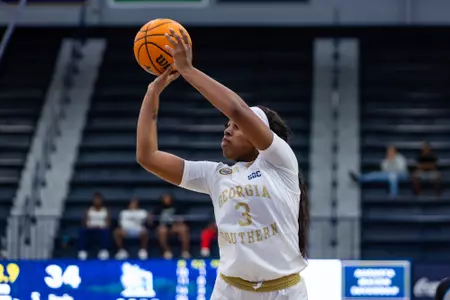 Georgia Southern junior guard/forward Terren Ward (3) during the NCAA womenâ??s basketball game between Georgia Southern and Allen at Hanner Fieldhouse on November 7, 2022 in Statesboro, Georgia. (Photograph by AJ Henderson / Georgia Southern Athletics)