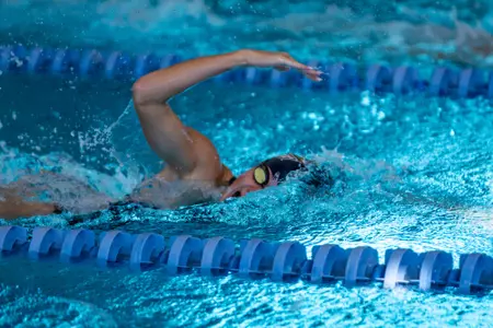 Georgia Southern swimmer Logan Belanger during 2022 Georgia Southern Intrasquad Swimming & Diving meet at RAC Pool on September 24, 2022 in Statesboro, Georgia. (Photograph by AJ Henderson / Georgia Southern Athletics)