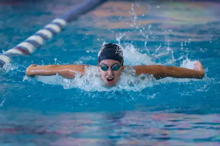 Georgia Southern swimmer Hannah Merrill during 2022 Georgia Southern Intrasquad Swimming & Diving meet at RAC Pool on September 24, 2022 in Statesboro, Georgia. (Photograph by AJ Henderson / Georgia Southern Athletics)