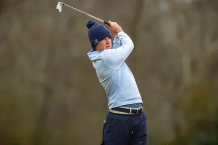 STATESBORO, GEORGIA - FEBRUARY 6: Men’s Golf action from day one of the 2022 Thomas Sharkey Individual Collegiate Tournament at the Georgia Southern University Golf Course on February 6, 2022 in Statesboro, Georgia