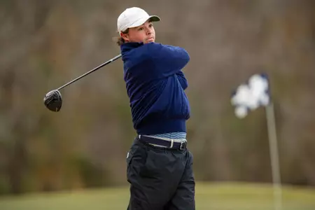 STATESBORO, GEORGIA - FEBRUARY 6: Men’s Golf action from day one of the 2022 Thomas Sharkey Individual Collegiate Tournament at the Georgia Southern University Golf Course on February 6, 2022 in Statesboro, Georgia