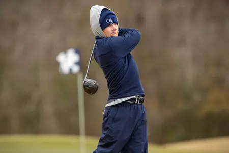STATESBORO, GEORGIA - FEBRUARY 6: Men’s Golf action from day one of the 2022 Thomas Sharkey Individual Collegiate Tournament at the Georgia Southern University Golf Course on February 6, 2022 in Statesboro, Georgia