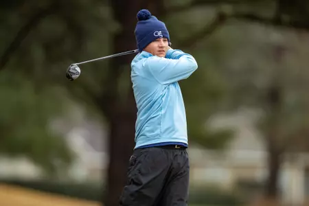 STATESBORO, GEORGIA - FEBRUARY 7: Men’s Golf action from day two of the 2022 Thomas Sharkey Individual Collegiate Tournament at the Georgia Southern University Golf Course on February 6, 2022 in Statesboro, Georgia