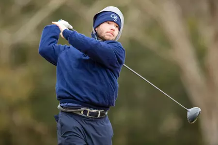 STATESBORO, GEORGIA - FEBRUARY 6: Men’s Golf action from day one of the 2022 Thomas Sharkey Individual Collegiate Tournament at the Georgia Southern University Golf Course on February 6, 2022 in Statesboro, Georgia