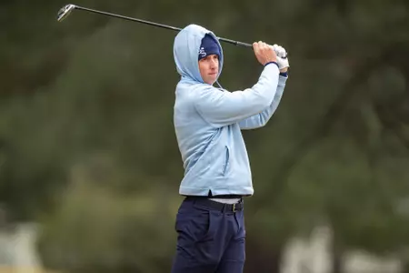 STATESBORO, GEORGIA - FEBRUARY 7: Men’s Golf action from day two of the 2022 Thomas Sharkey Individual Collegiate Tournament at the Georgia Southern University Golf Course on February 6, 2022 in Statesboro, Georgia