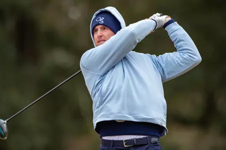 STATESBORO, GEORGIA - FEBRUARY 7: Men’s Golf action from day two of the 2022 Thomas Sharkey Individual Collegiate Tournament at the Georgia Southern University Golf Course on February 6, 2022 in Statesboro, Georgia