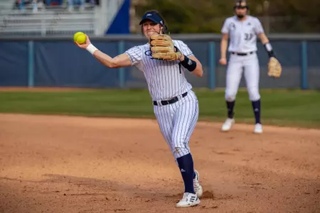 STATESBORO, GEORGIA - FEBRUARY 11: Georgia Southern Softball faces the Binghamton Bearkats at the Eagle Softball Field on February 11, 2022 in Statesboro, Georgia
