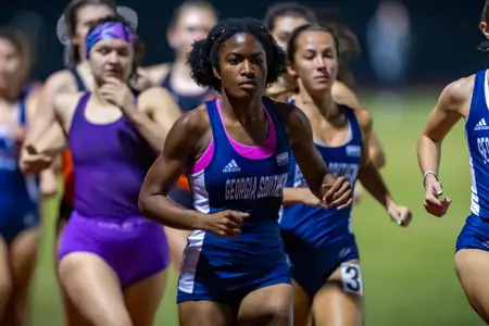 STATESBORO, GEORGIA - MARCH 11: Georgia Southern Track & Field plays host to the GATA Classic at Eagle Field on March 11, 2022 in Statesboro, Georgia