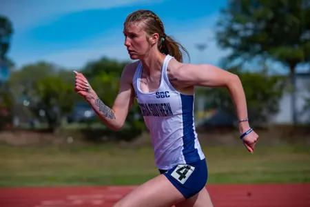 STATESBORO, GEORGIA - MARCH 12: Georgia Southern Track & Field plays host to the GATA Classic at Eagle Field on March 12, 2022 in Statesboro, Georgia