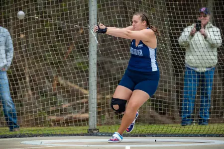 STATESBORO, GEORGIA - MARCH 11: Georgia Southern Track & Field plays host to the GATA Classic at Eagle Field on March 11, 2022 in Statesboro, Georgia
