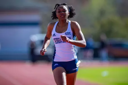 STATESBORO, GEORGIA - MARCH 12: Georgia Southern Track & Field plays host to the GATA Classic at Eagle Field on March 12, 2022 in Statesboro, Georgia